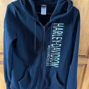 Ladies sweatshirt, size small. Harley Davidson extra long.